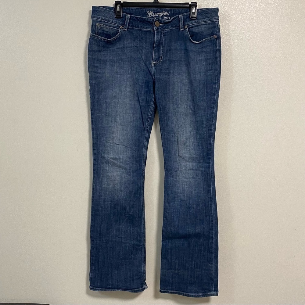 Wrangler Jeans Girls Size 15 Blue Denim Stretch Boot Cut Jeans